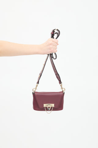 Valentino Leather Small Demilune Rockstud Bag