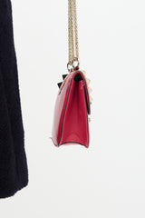 Valentino Leather Glam Lock Rockstud Bag