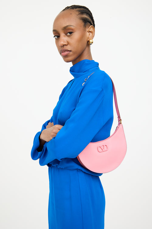 Valentino Pink Leather Vlogo Bag