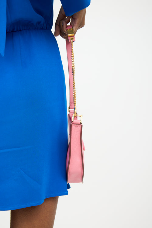 Valentino Pink Leather Vlogo Bag
