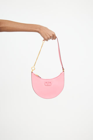 Valentino Pink Leather Vlogo Bag