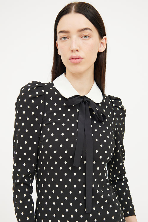 Red Valentino Cream & Black Polka Dot Dress