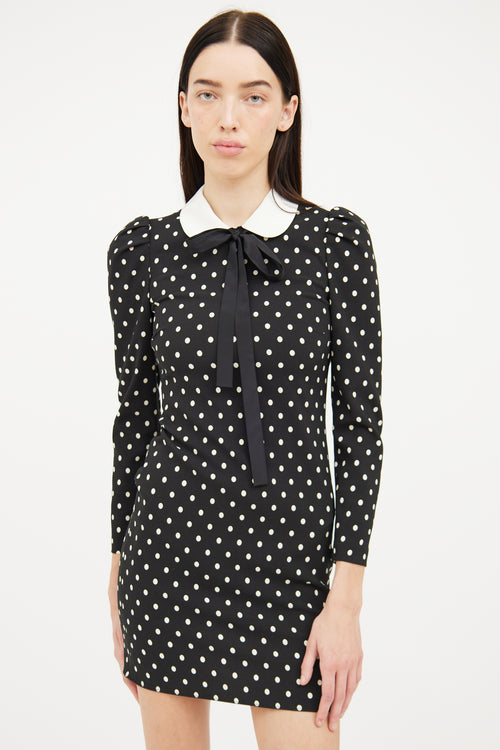 Red Valentino Cream & Black Polka Dot Dress