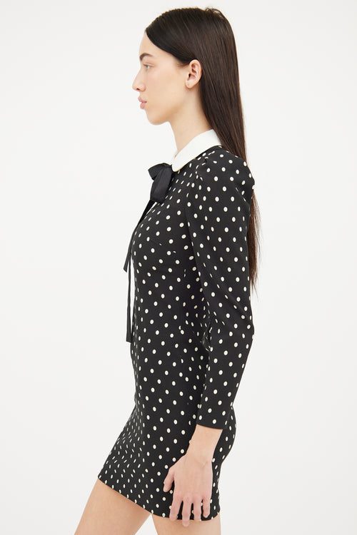 Red Valentino Cream & Black Polka Dot Dress