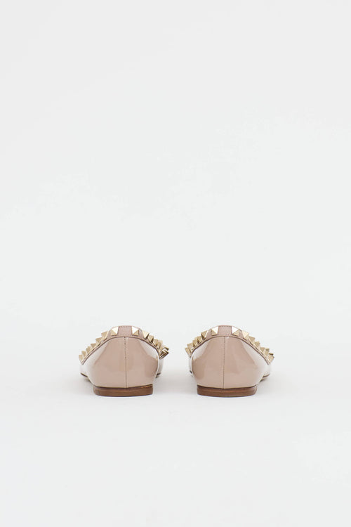 Valentino Patent Rockstud Flat