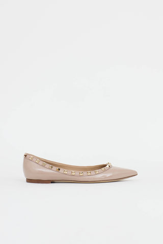 Valentino Patent Rockstud Flat