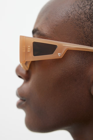 Valley Brown S0531 Untitled Rectangular Sunglasses