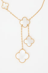 Van Cleef & Arpels 18K Gold & Pearl Magic Alhambra 6 Motif Necklace