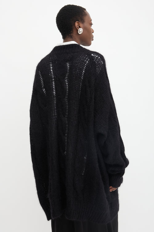 Vaquera Mohair Oversized Cable Knit Sweater