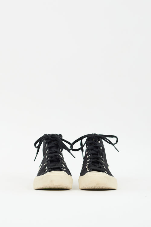 Veja Black & Cream Canvas Wata II Pierre High Top Sneaker