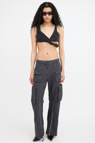 Vejas Maksimas Asymmetric Bralette Top
