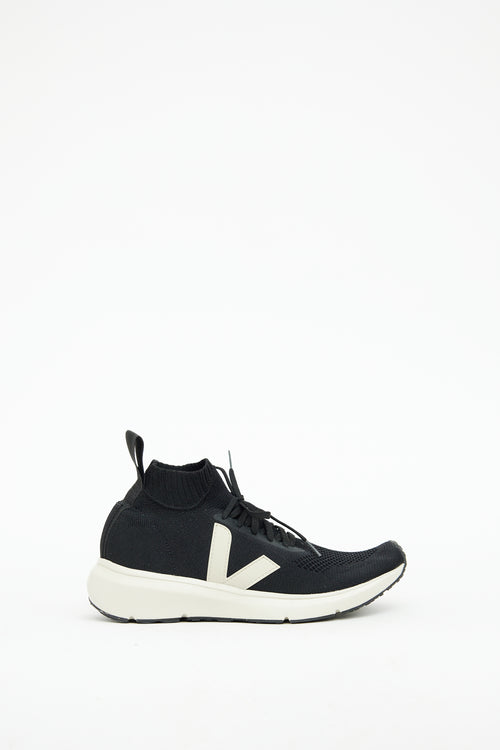 Rick Owens x Veja Black & White Sock Sneaker