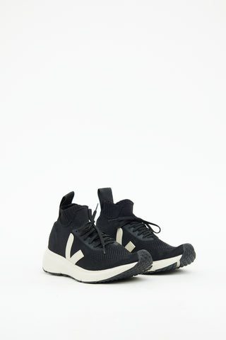 Rick Owens x Veja Black & White Sock Sneaker