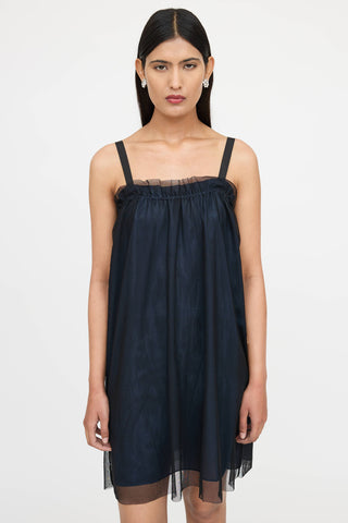 Vera Wang Mesh Mini Dress