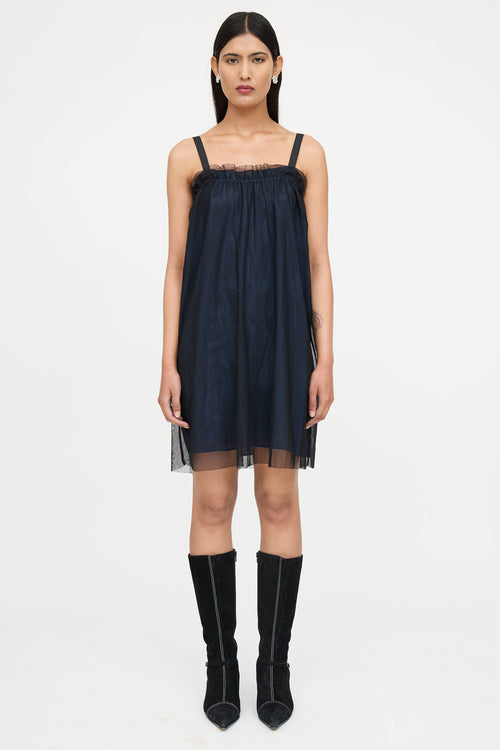 Vera Wang Mesh Mini Dress