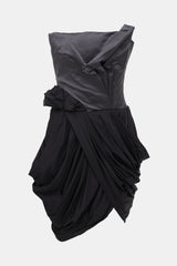 Vera Wang Silk Draped Mini Dress