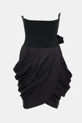 Vera Wang Silk Draped Mini Dress