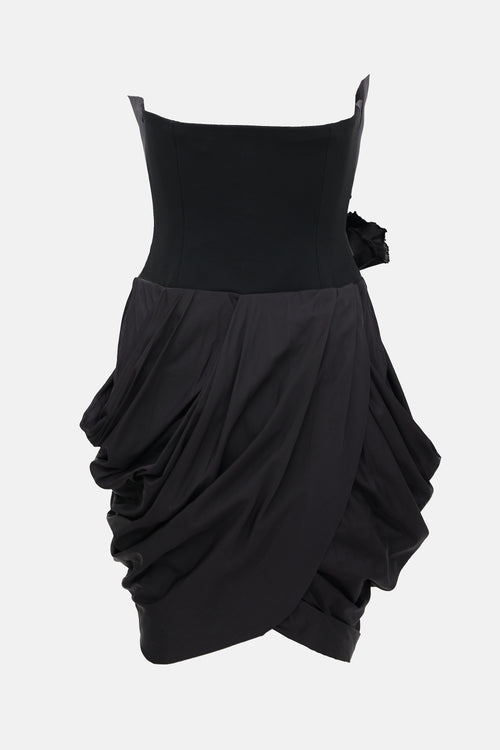 Vera Wang Silk Draped Mini Dress