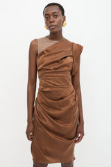 Vera Wang Silk One Shoulder Dress