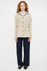 Veronica Beard Beige & Multicolour Plaid Blazer