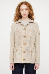 Veronica Beard Beige & Multicolour Plaid Blazer