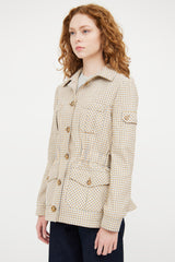 Veronica Beard Beige & Multicolour Plaid Blazer