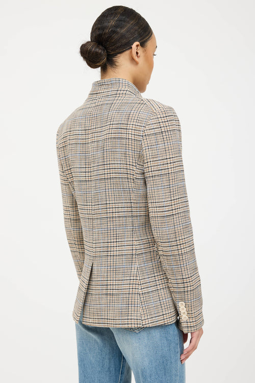 Veronica Beard Plaid Woven Blazer