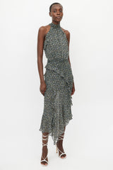 Veronica Beard Black & Multi Kailey Floral Ruffle Dress
