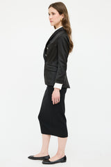 Veronica Beard Double Breasted Satin Blazer