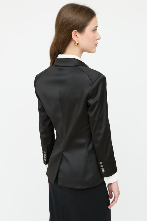 Veronica Beard Double Breasted Satin Blazer