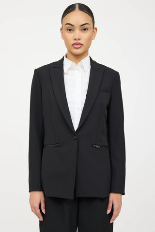 Veronica Beard Zip Peak Lapel Blazer