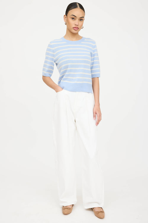 Veronica Beard Cashmere Striped Knit Top