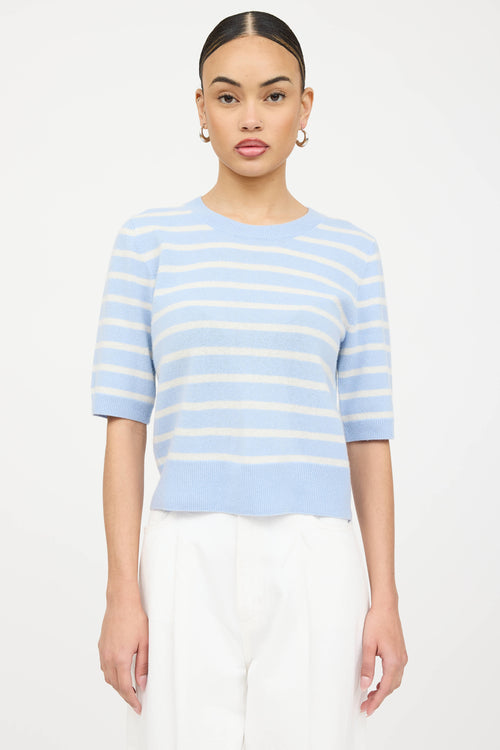 Veronica Beard Cashmere Striped Knit Top