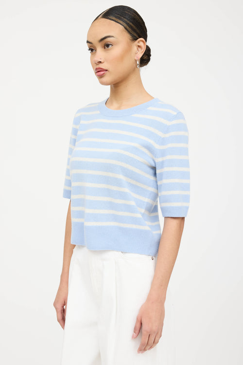 Veronica Beard Cashmere Striped Knit Top