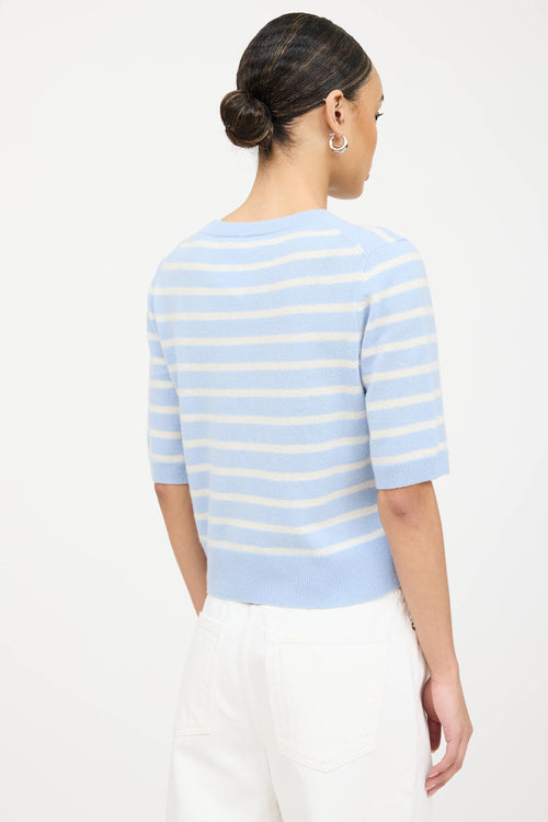 Veronica Beard Cashmere Striped Knit Top