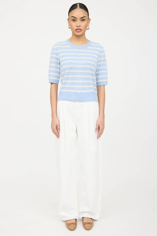 Veronica Beard Cashmere Striped Knit Top
