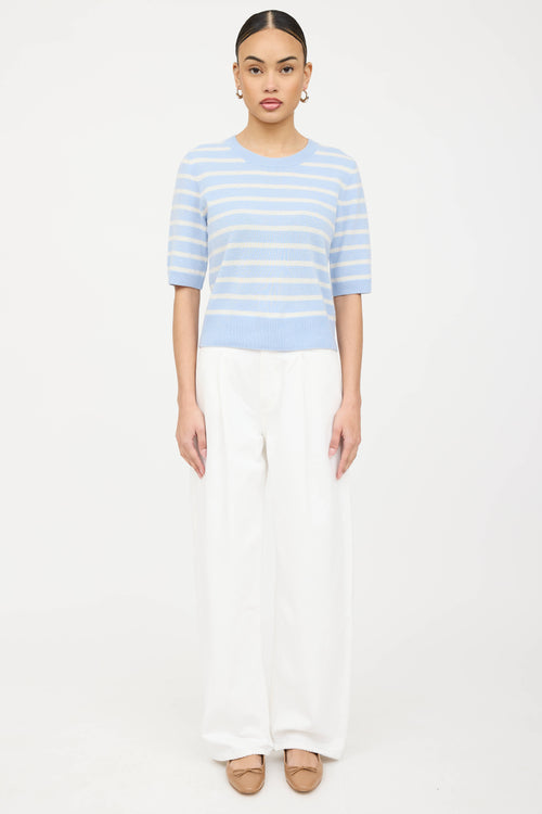 Veronica Beard Cashmere Striped Knit Top