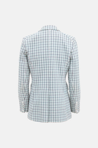 Veronica Beard Cotton Houndstooth Blazer