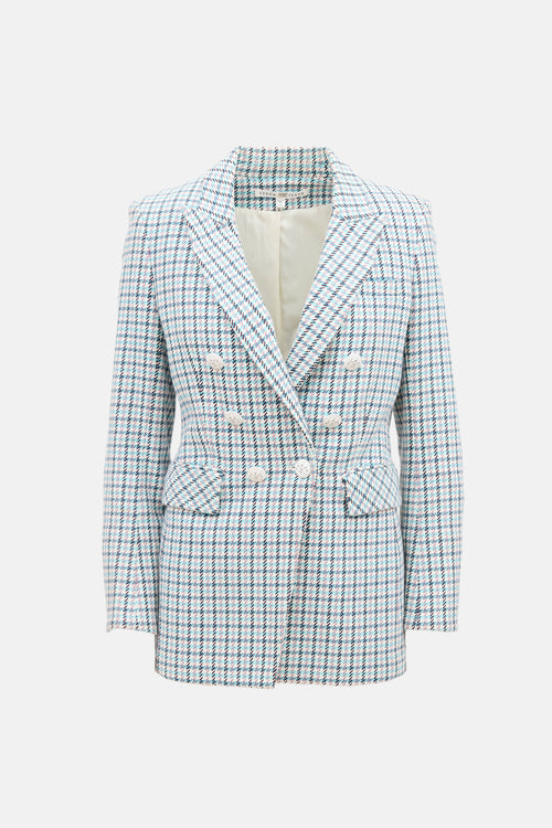 Veronica Beard Cotton Houndstooth Blazer