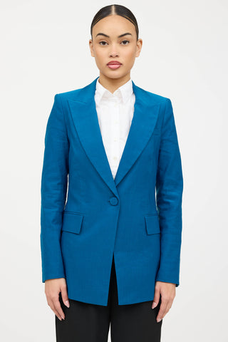 Veronica Beard Satin Peak Lapel Blazer