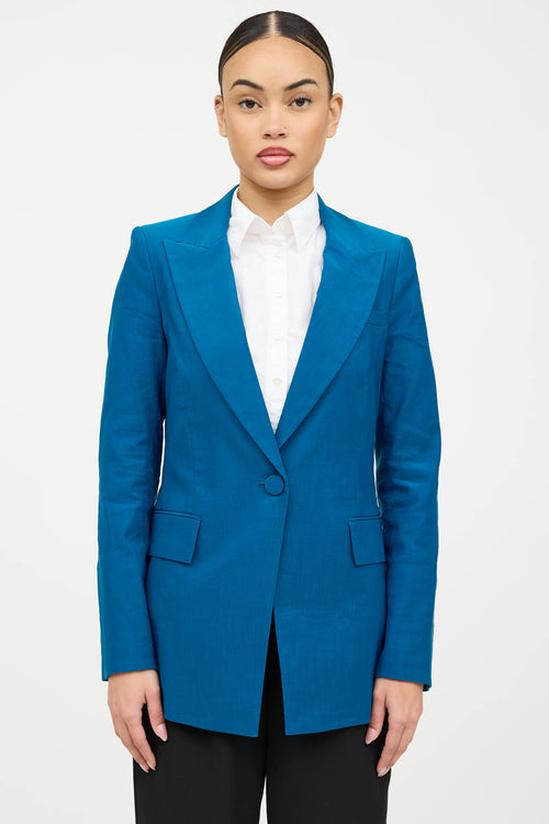 Veronica Beard Satin Peak Lapel Blazer