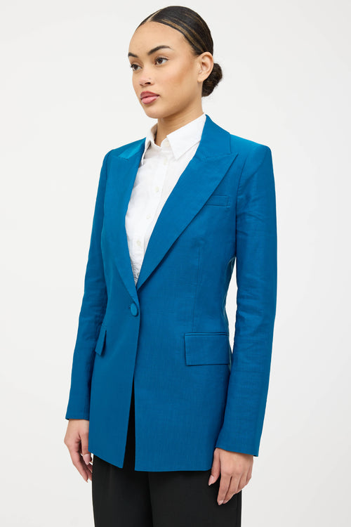 Veronica Beard Satin Peak Lapel Blazer