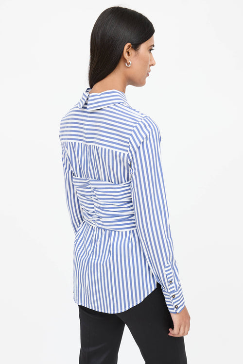 Veronica Beard Striped Button Up Shirt