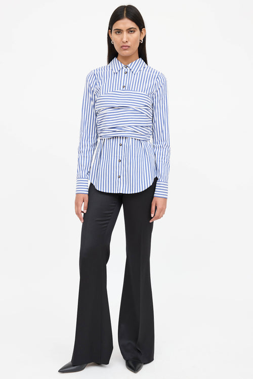 Veronica Beard Striped Button Up Shirt