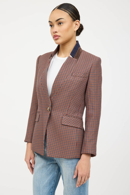Veronica Beard Houndstooth Woven Blazer