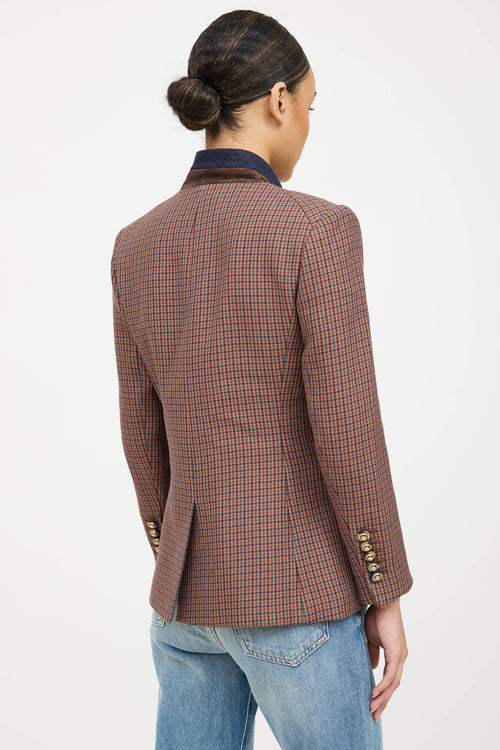 Veronica Beard Houndstooth Woven Blazer