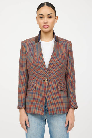 Veronica Beard Houndstooth Woven Blazer