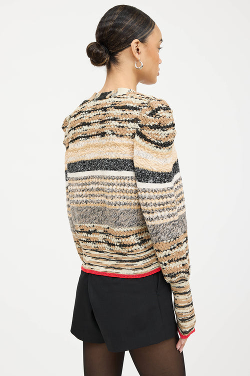 Veronica Beard Beard Cecily Marbled Knit Cardigan