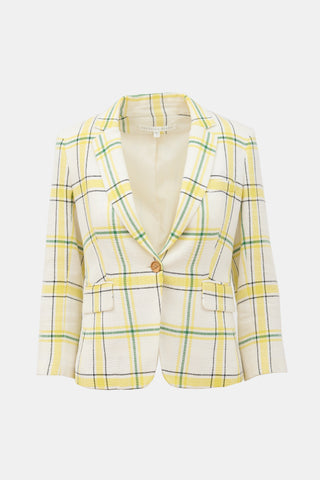 Veronica Beard Check Schoolboy Blazer