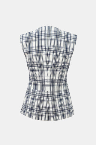 Veronica Beard Check Tamara Vest